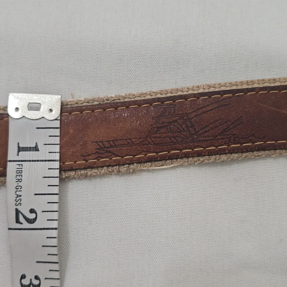 ZEP-PRO mens‎ Brown Leather Belt 38